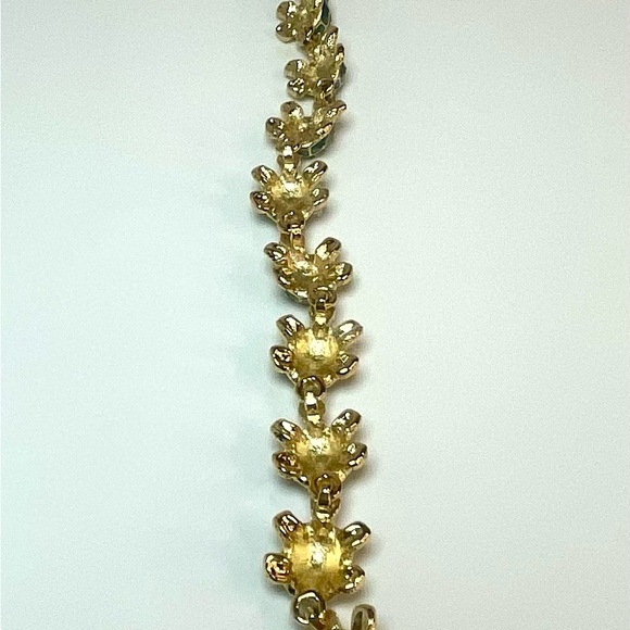 KJL Kenneth Jay Lane Green Enamel Turtle Link Bracelet Gold Tone w/ Box & Pouch - Picture 8 of 16